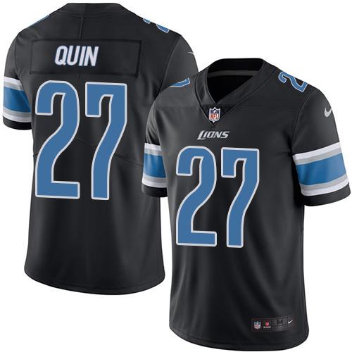 Nike Lions #27 Glover Quin Black Youth Stitched NFL Limited Rush Jersey